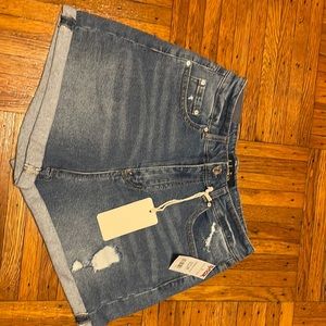 High rise shorts. Size 9. Light blue